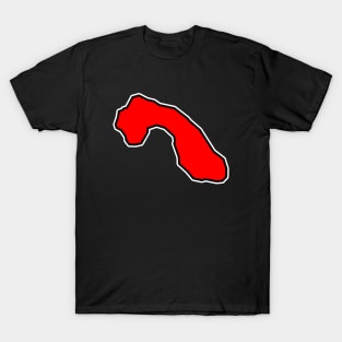 Cormorant Island in Spicy Red - Solid Simple Colour - Cormorant Island T-Shirt